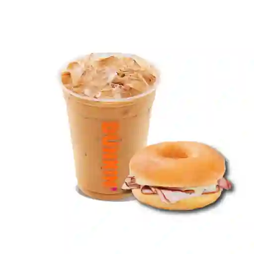 Iced Latte M + Donwich.