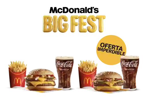 Mccombo  Doble Cuarto De Libra Con Queso  + Mccombo  Cuarto De L