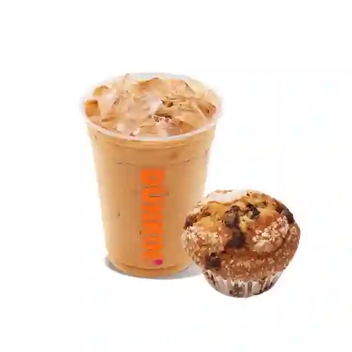 Iced Latte M + Muffin.