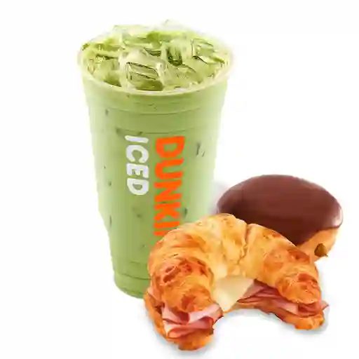 Iced Matcha Latte Xl + Sándwich + Donut