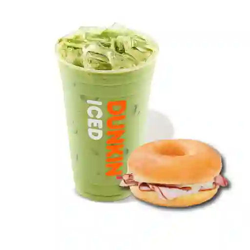 Iced Matcha Latte L + Donwich