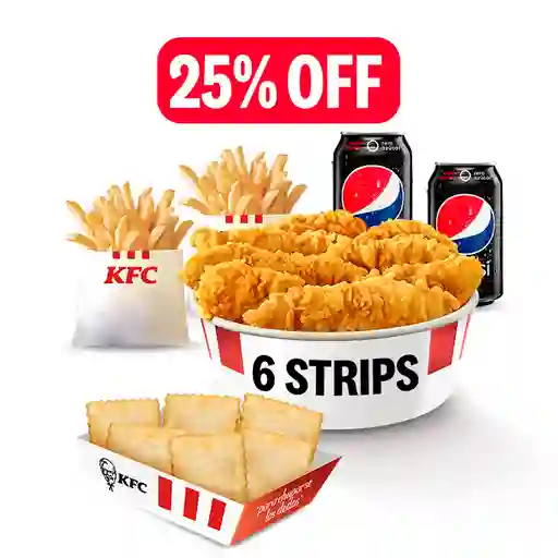 Chicken Share 6 Strip  25% Off.