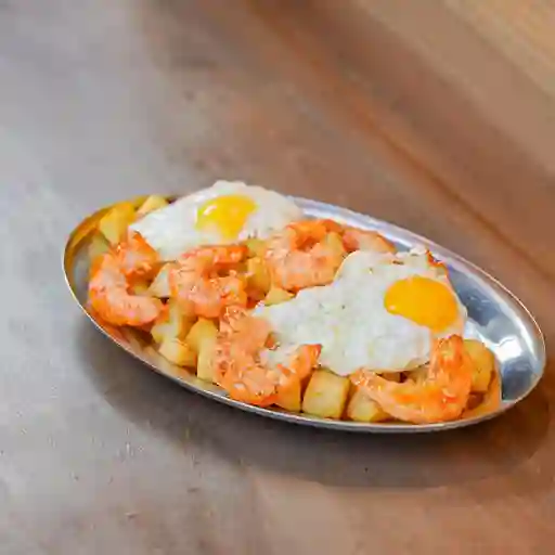 Huevos Rotos Con Camarón