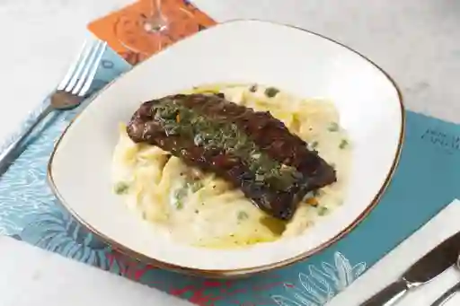 Entraña Con Fetuccini Crema De Pc