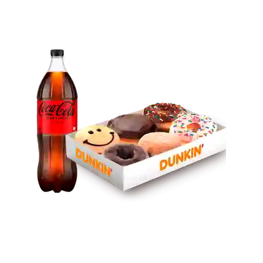 6 Donuts + Bebida 15 Ltrs