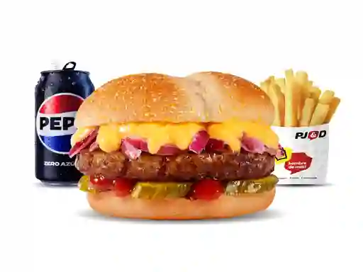 Combo Hamburguesa Normal Super Cheddar