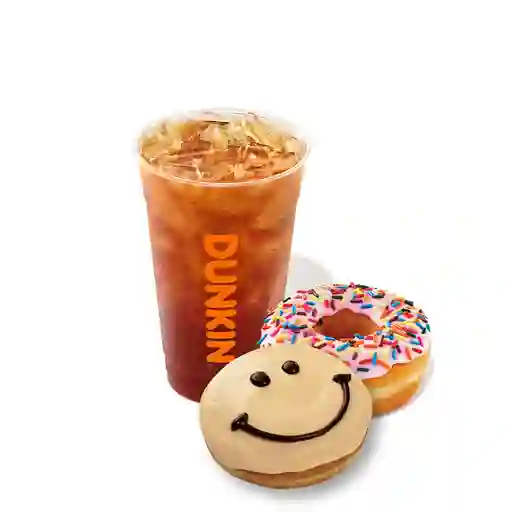 Iced Tea M + 2 Donuts.