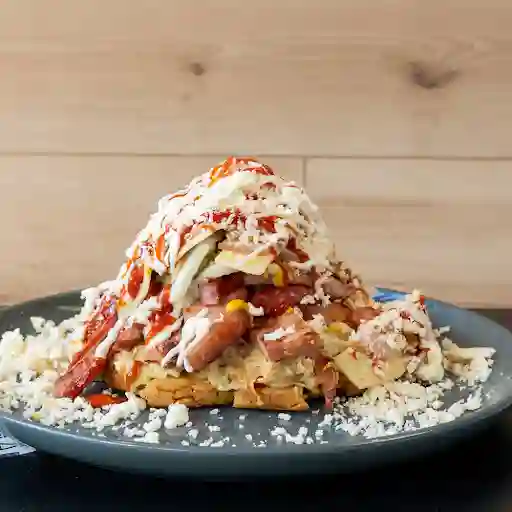 Arepa Cabimera Chuleta Ahumada