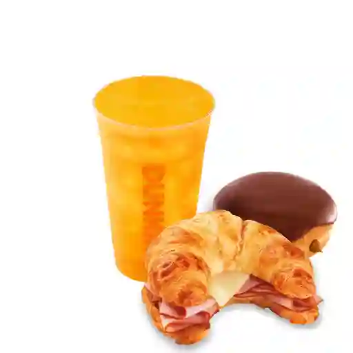 Jugo M + Sándwich + Donut.