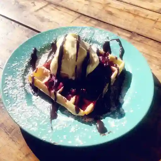 Waffle Con Helado