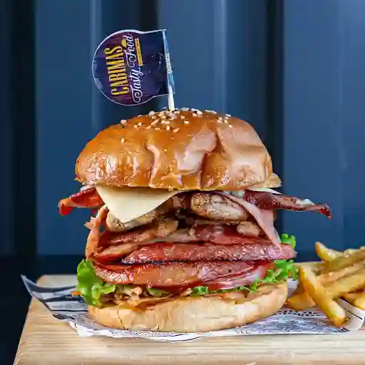 Hamburguesa Mixta Chuleta & Pollo