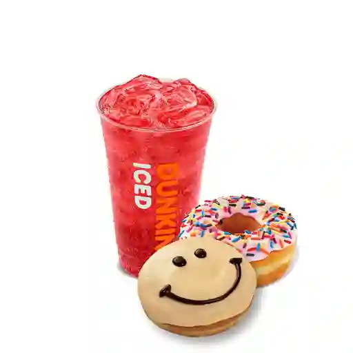Dunkin Energy M + 2 Donuts.