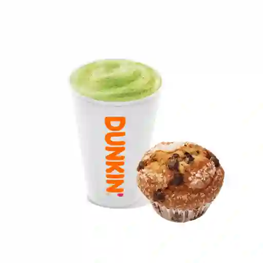 Matcha Latte M + Muffin.