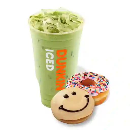 Iced Matcha Latte Xl + 2 Donuts