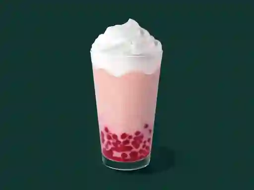 Fresa Cream Frap Con Perlas De Frambuesa