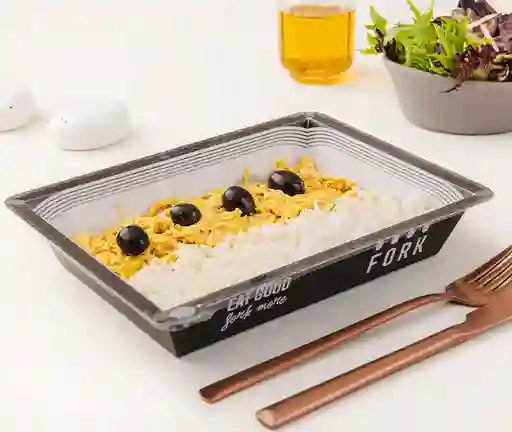 Ají De Gallina Con Arroz Blanco