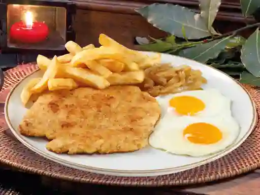 Milanesa De Carne A Lo Pobre