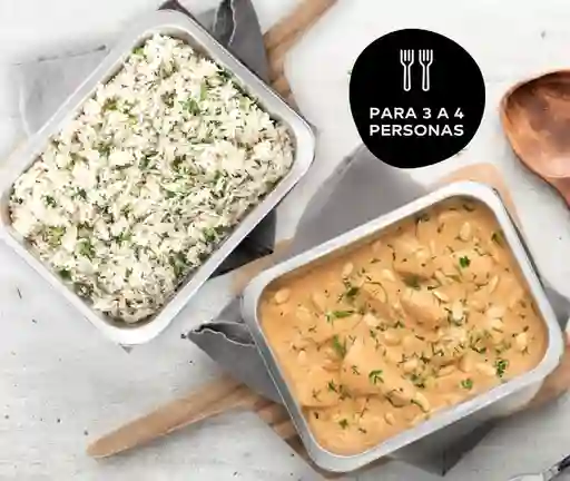 Fondo A Elección + Arroz Menú Para 4 Personas