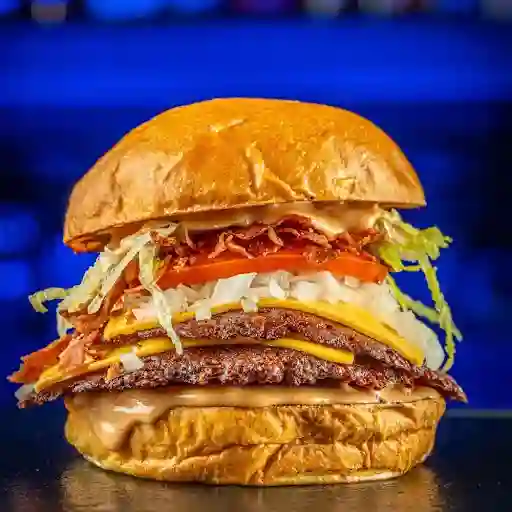 American Burger + papas