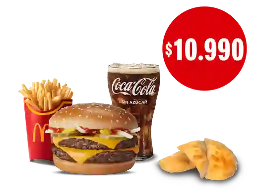 Mccombo Grande Doble Cuarto De Libra Con Queso + Empanadas