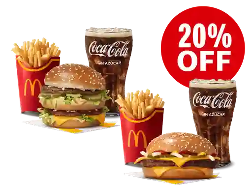 Mccombo Grande Big Mac + Mccombo Grande Cuarto De Libra Con Ques