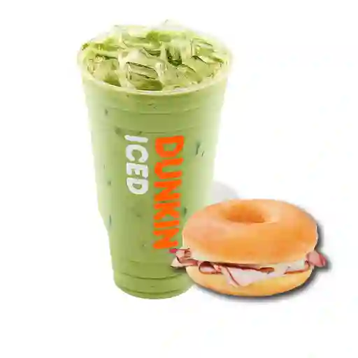 Iced Matcha Latte Xl + Donwich