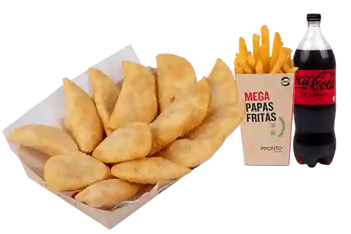 15 Empanadas + Mega Papas + Bebida 1.5lt
