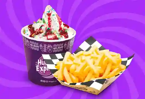 Huraclón Explosivo + Papas Fritas Grande
