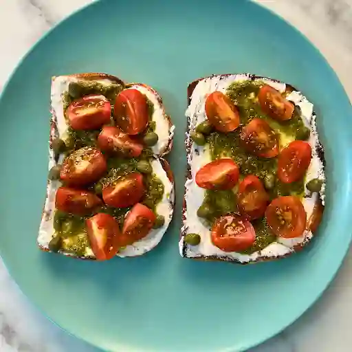 Queso Crema Pesto Tomatecherry Alcaparra