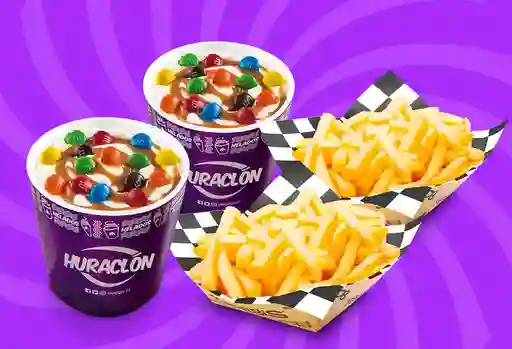2x Huraclón M&m + 2x Papas Fritas Grande