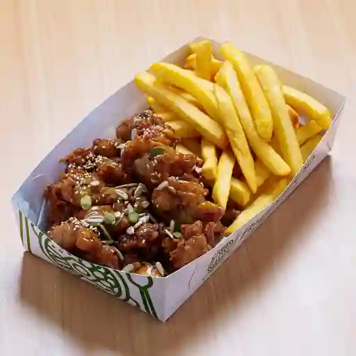 Pollo Frito Soya Con Ajo