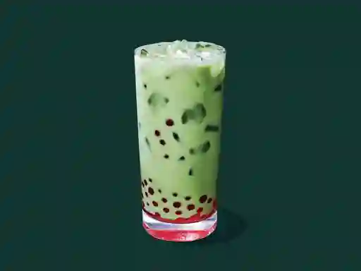 Matcha Latte Helado Perlas De Frambuesa