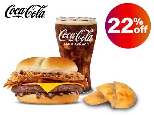 Smoke House 1 Carne + Bebida Grande + Empanadas