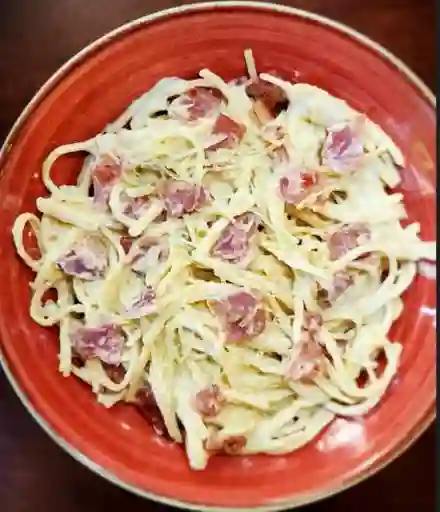 Spaghet Con Salsa Alfredo 2 Personas