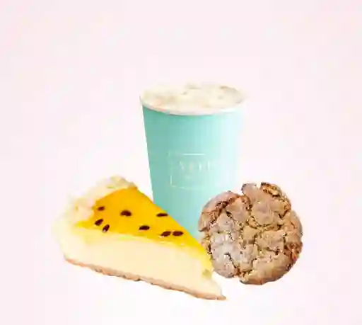 Cheesecake + Bebida + Galletón