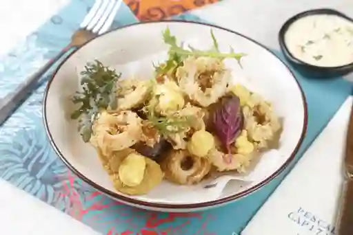 Chicharron De Calamar Y Mix De Papas Pc
