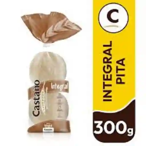 Pan Pita Integral Castaño 300g