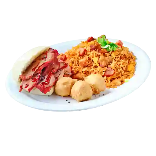 Combo 2 (arroz + Bao + Bolitas)