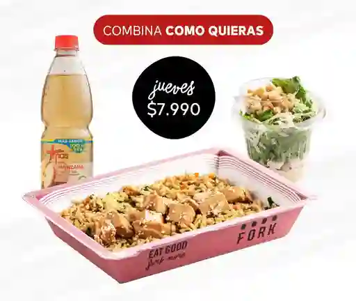 Menú Del Día: Jueves Chaufán Pollo Teriyaki + Agua + Acompañamiento