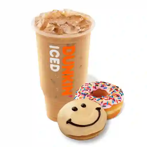 Iced Latte Xl + 2 Donuts