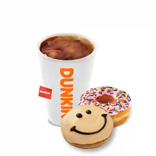 Té Latte M + 2 Donuts.