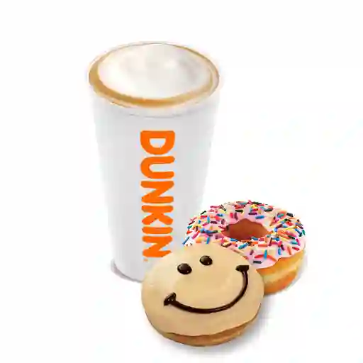 Latte L + 2 Donuts