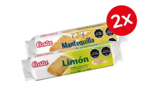 2x Galletas Costa 140/160g Var.