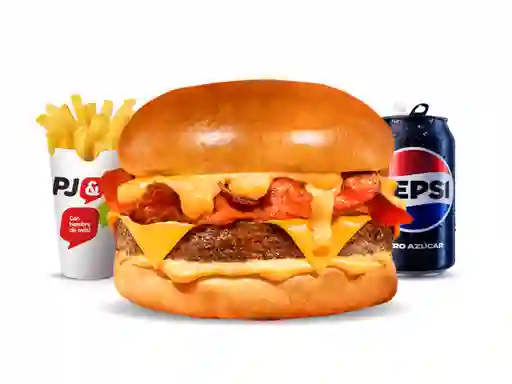 Combo Hamburguesa Cheddar Bacon