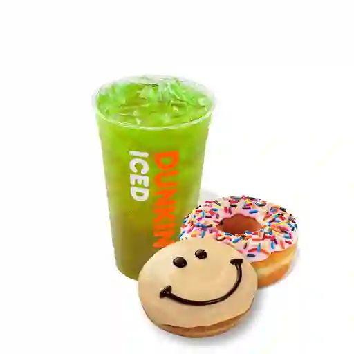 Refresher Base Limonada M + 2 Donuts.