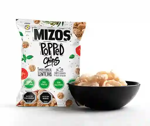 Popped Chips De Lentejas Con Tomate Y Albahaca Mizos, 20 G