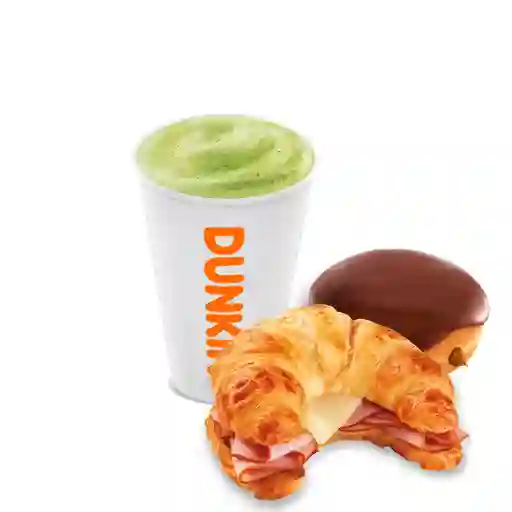 Matcha Latte M + Sándwich + Donut.